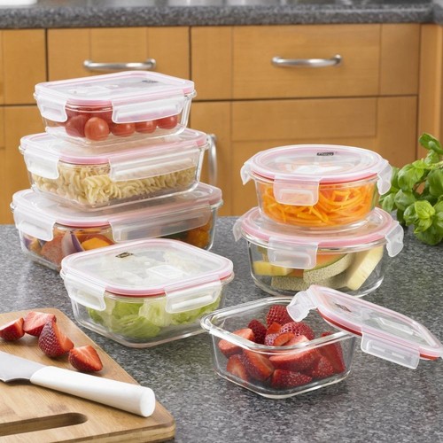 7pc glass food storage - glass,