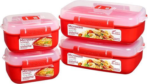 Red rectangular microwave - red,
