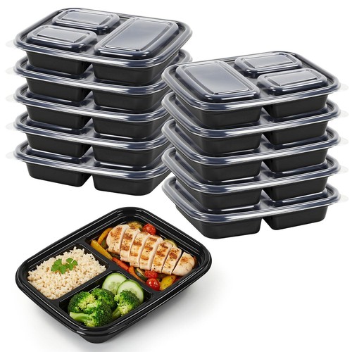 Black beige reusable meal - black/beige,