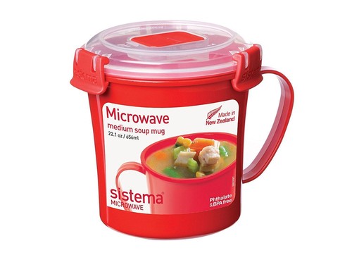 Microwave soup mug with lid - soup,