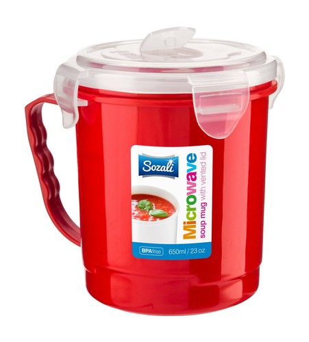 Microwave soup mug 650ml - microwave,