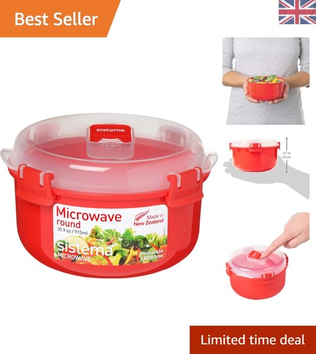 915ml red round food - red,