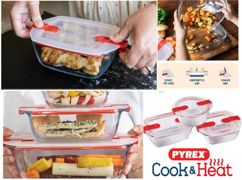Glass containers food vented - containers,
