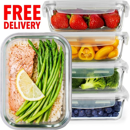 Glass food storage - glass, containers