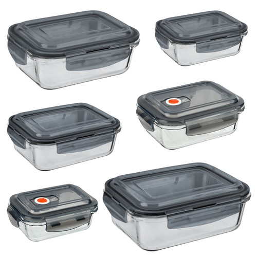 Glass food storage - glass, containers
