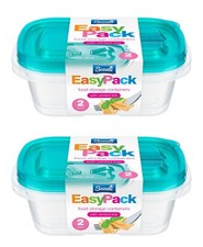 4x Plastic Food Storage